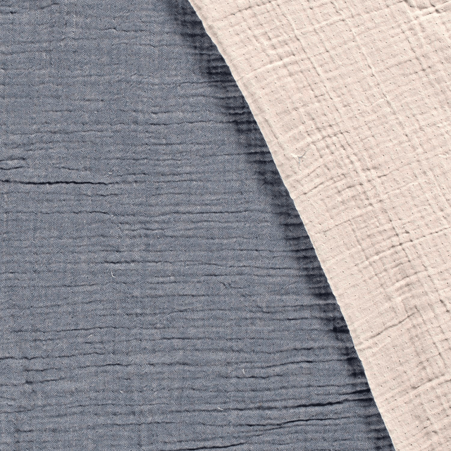 Quatre Gaze Recyclé Bleu