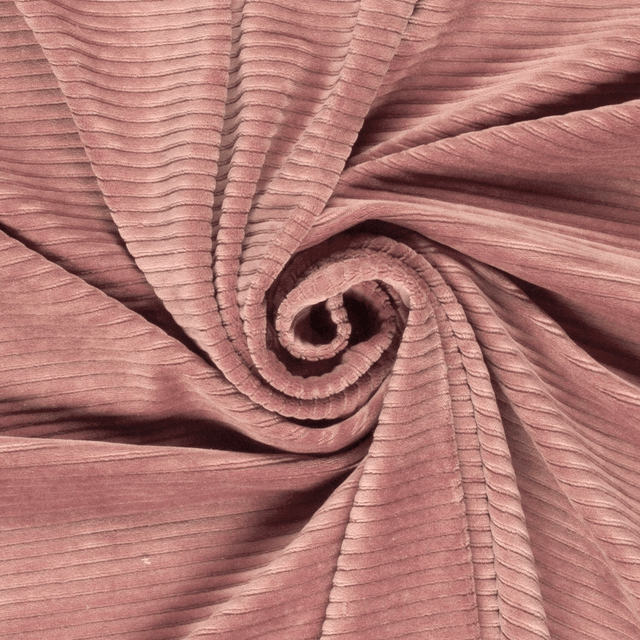 Velours stretch Vieux Rose