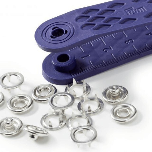 Boutons pressions jersey argent 10mm