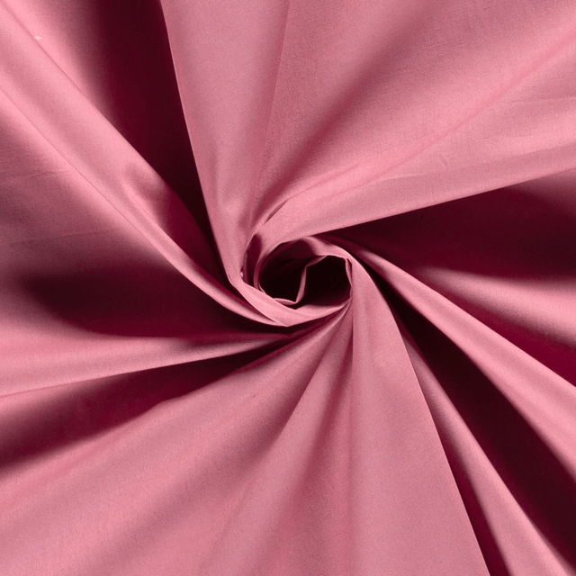 Popeline unie Rose
