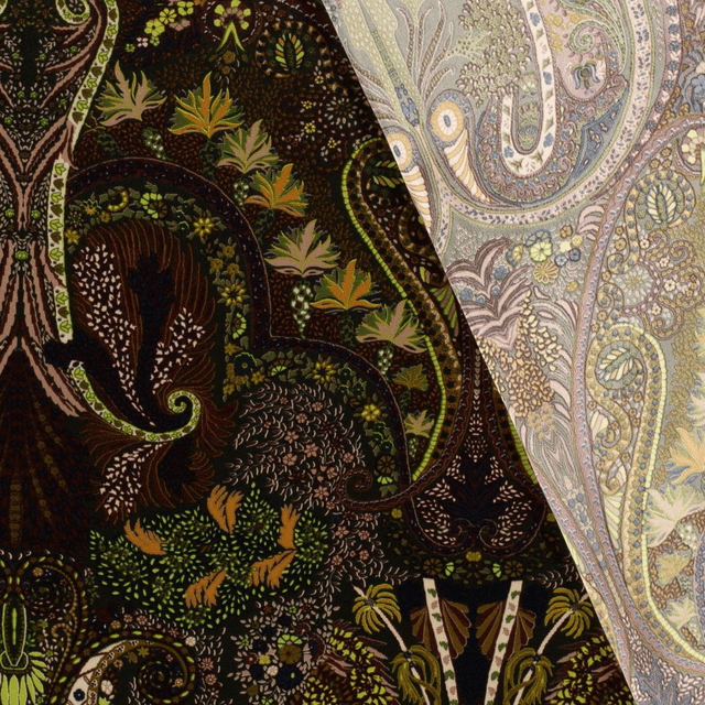 Satin Paisley marron