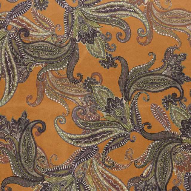 Suédine Paisley Ocre