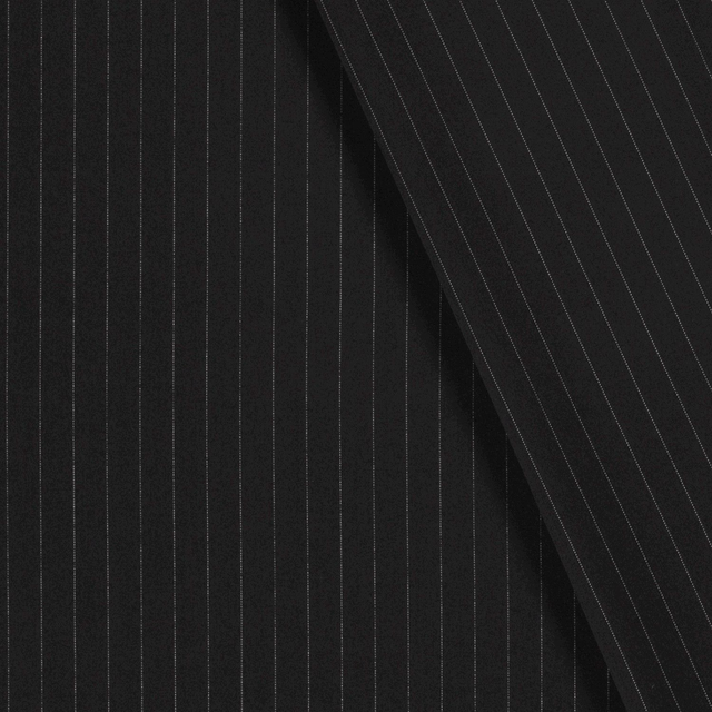 Gabardine Rayures Noir