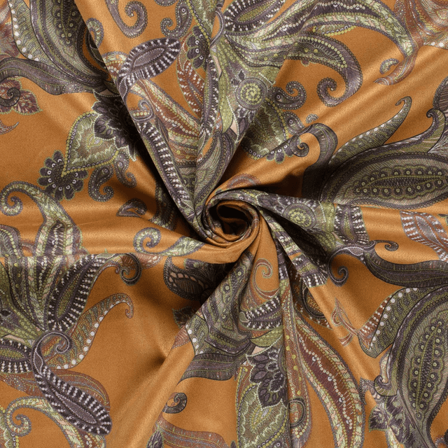 Suédine Paisley Ocre