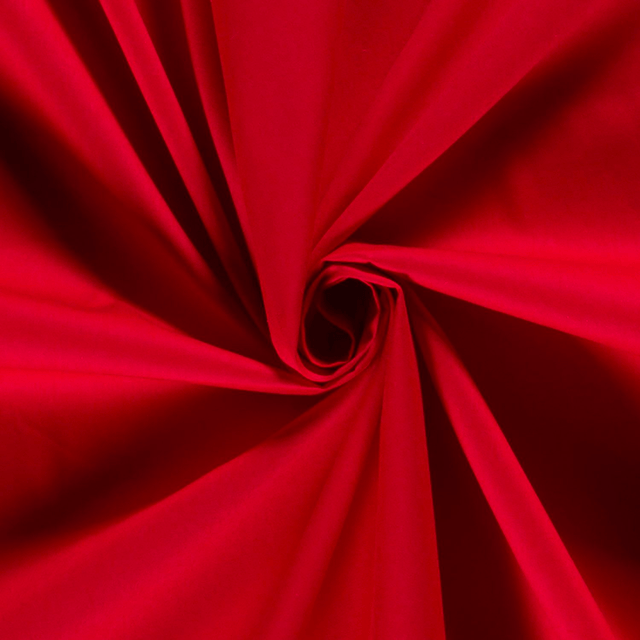 Popeline unie Rouge