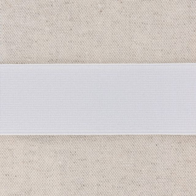 Elastique cotelé blanc