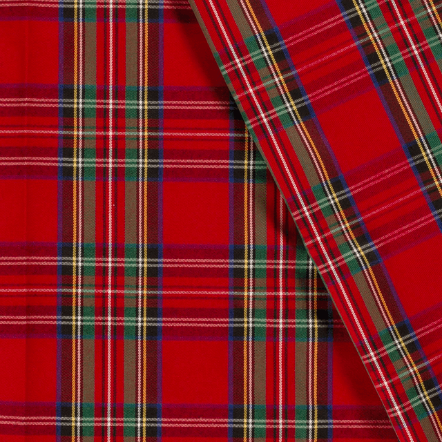 Gabardine Ecossais rouge