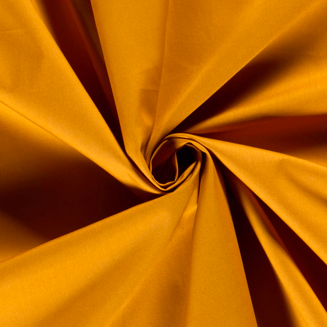 Popeline unie Ocre