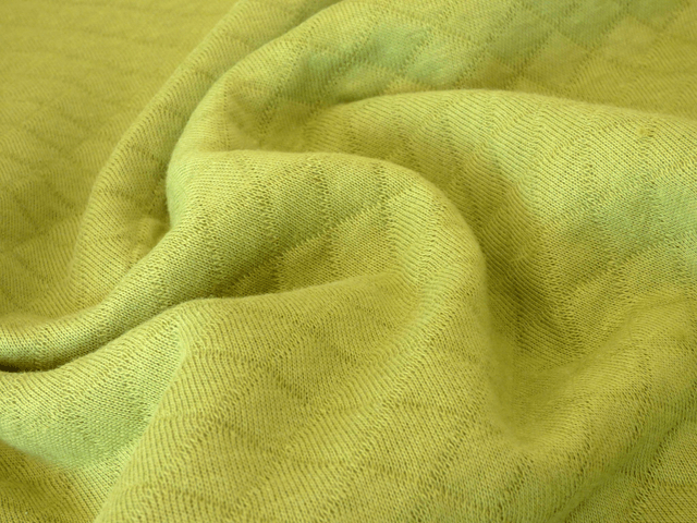 Tricot Gauffré Vert-  Light & Lush