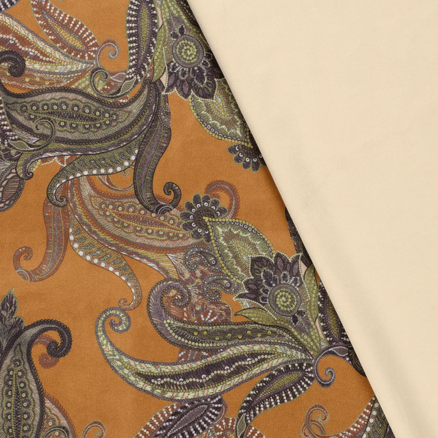 Suédine Paisley Ocre
