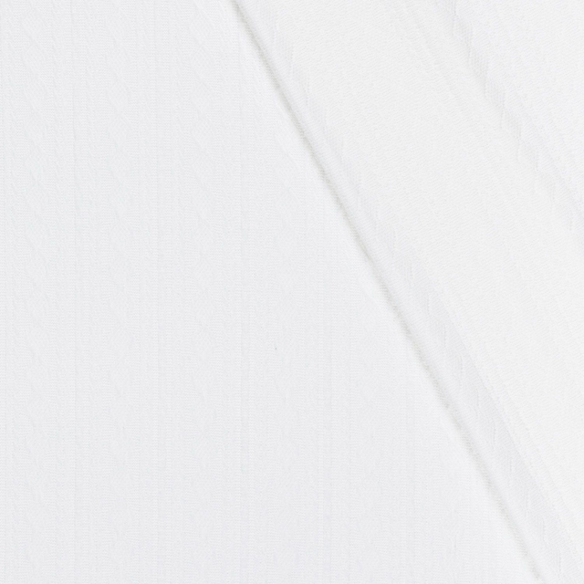 Lainage tressé blanc cassé