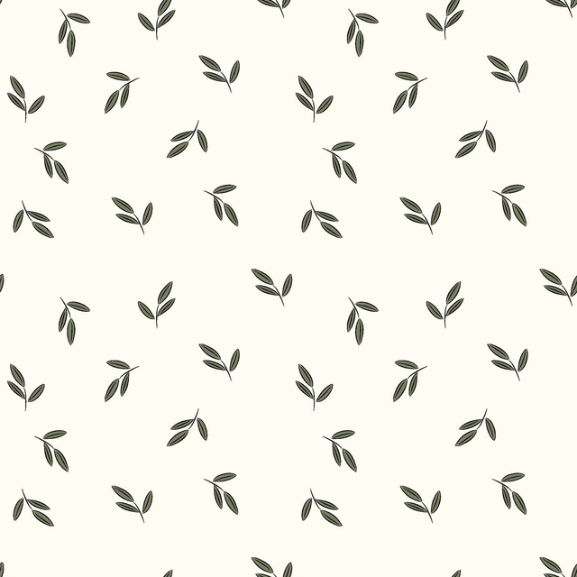 Popeline petites feuilles