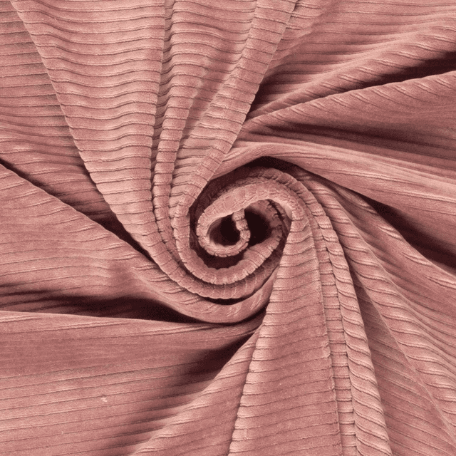 Velours stretch Vieux Rose