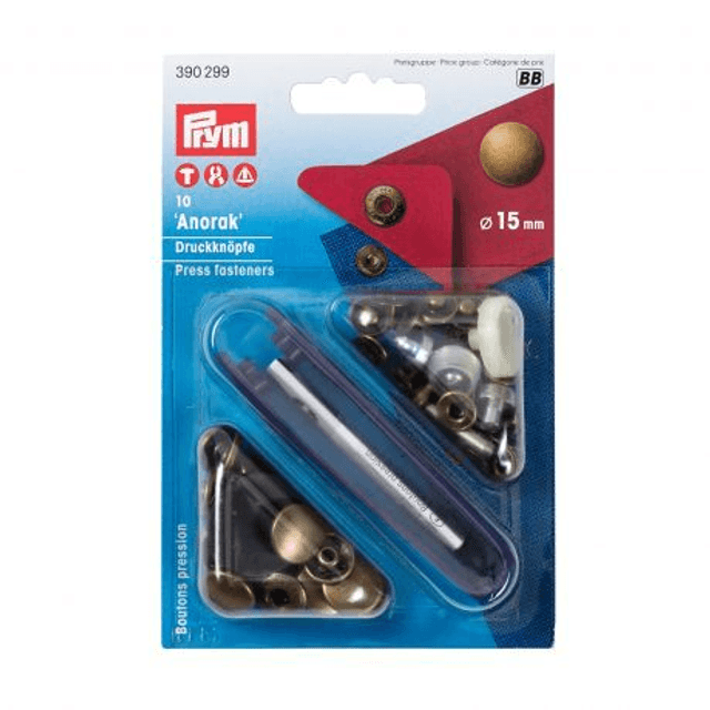 Boutons pressions cuivre 15mm 