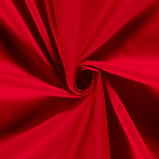 Popeline unie Rouge
