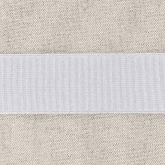 Elastique cotelé blanc