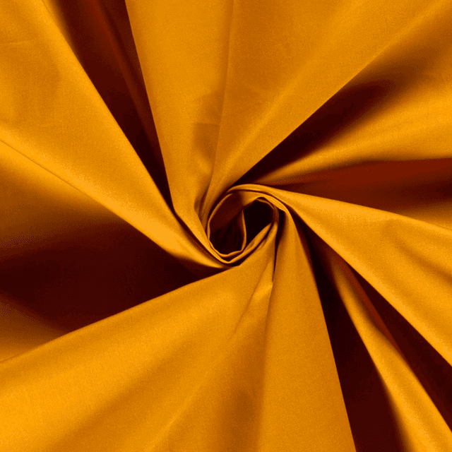 Popeline unie Ocre