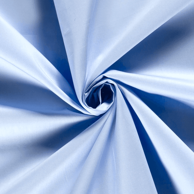 Popeline unie Bleu ciel