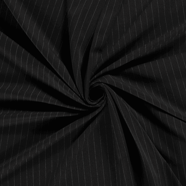 Gabardine Rayures Noir