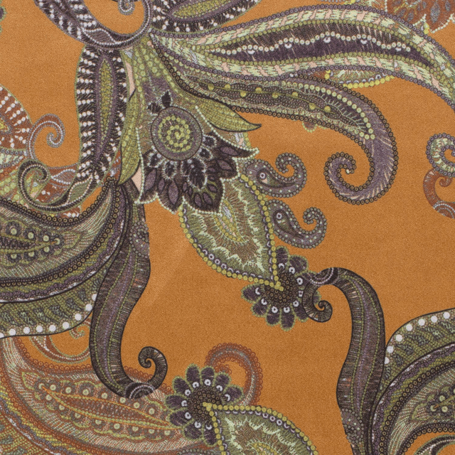 Suédine Paisley Ocre