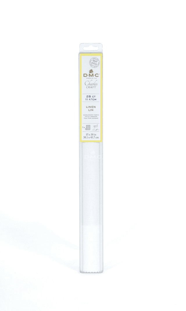 Toile lin à broder blanc DMC