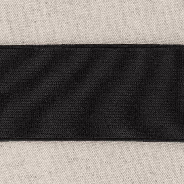 Elastique cotelé noir